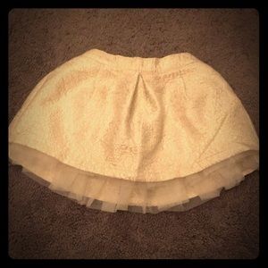 Gymboree jacquard cream skirt with tulle, 18-24 mo
